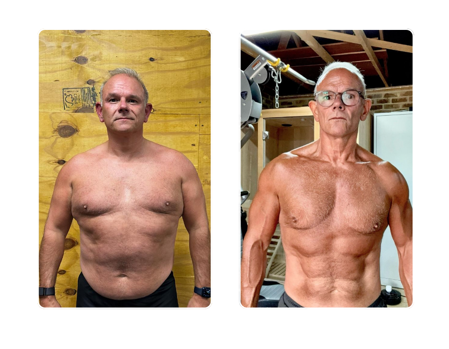 Older male member transformation - dramatic body recomposition